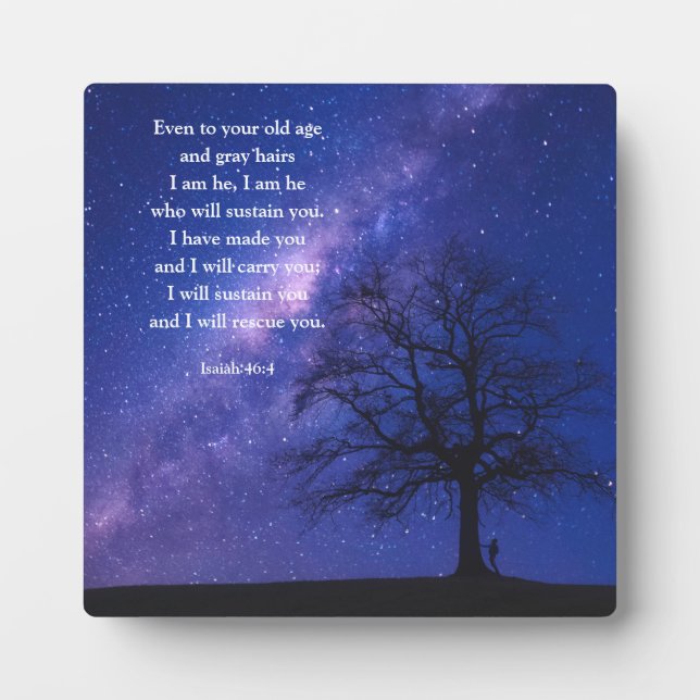 Placa Expositora Hermosa Biblia Motivadora Verse Isaiah (Frente)