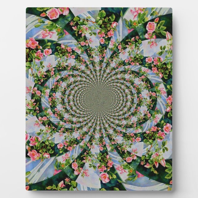 Placa Expositora Hermoso boho rosa, rosas rojas, acuarela floral (Frente)