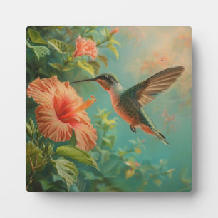 Placa Expositora Hermoso colibrí