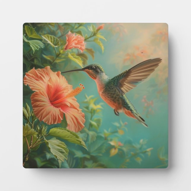 Placa Expositora Hermoso colibrí (Frente)