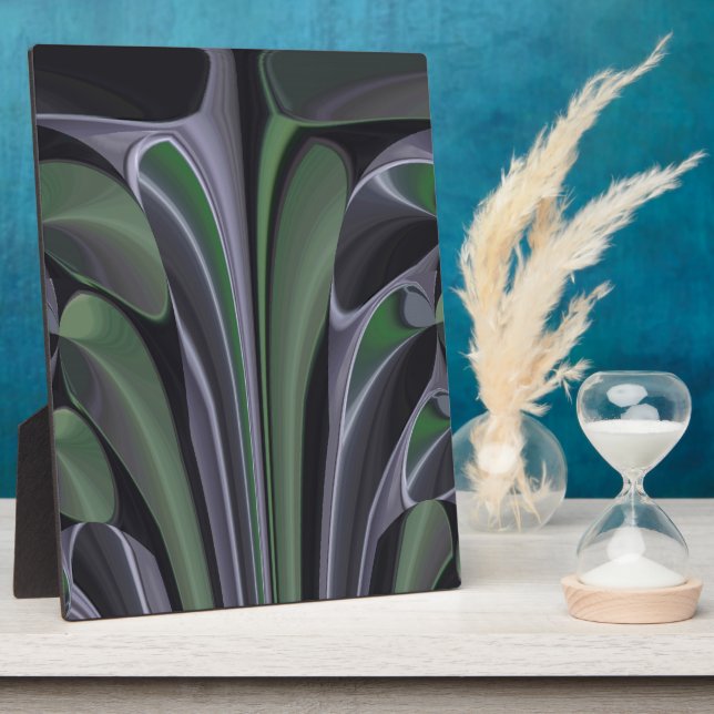 Placa Expositora Hermoso diseño de arte textual de Aurora Verde (Lado)