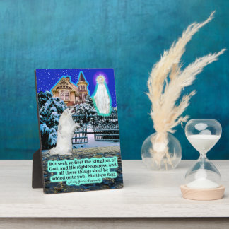 Placa Expositora Hermoso Eskie y Angel Scripture Mateo 6:33