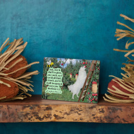 Placa Expositora Hermoso Eskie y las Escrituras Orchard Matthew 7:7