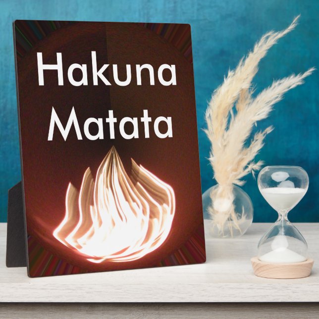 Placa Expositora Hermoso resumen del arte de la llama (Lado)