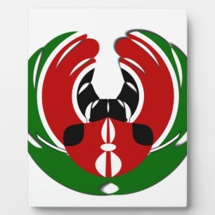 Placa Expositora Hermoso tapiz keniano: mariposa de bandera keniana