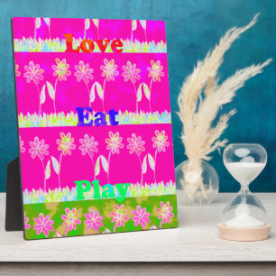 Placa Expositora Hermoso y colorido diseño de citas de texto Flora