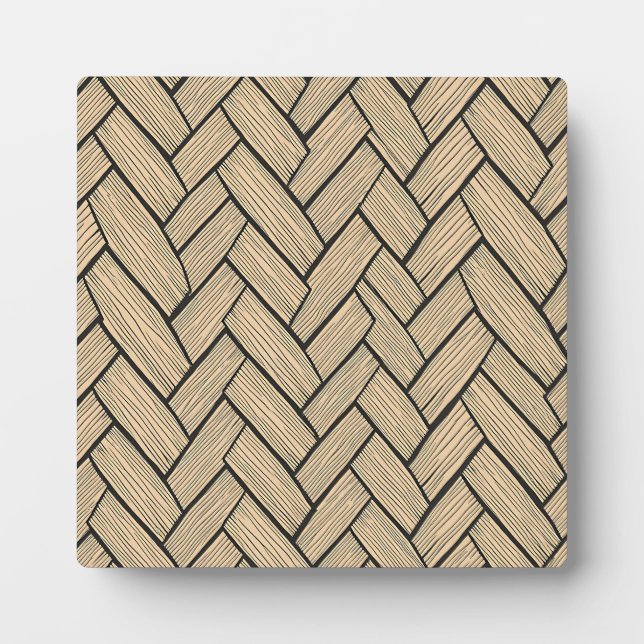 Placa Expositora Herringbone Wood Parquet Pattern (Frente)