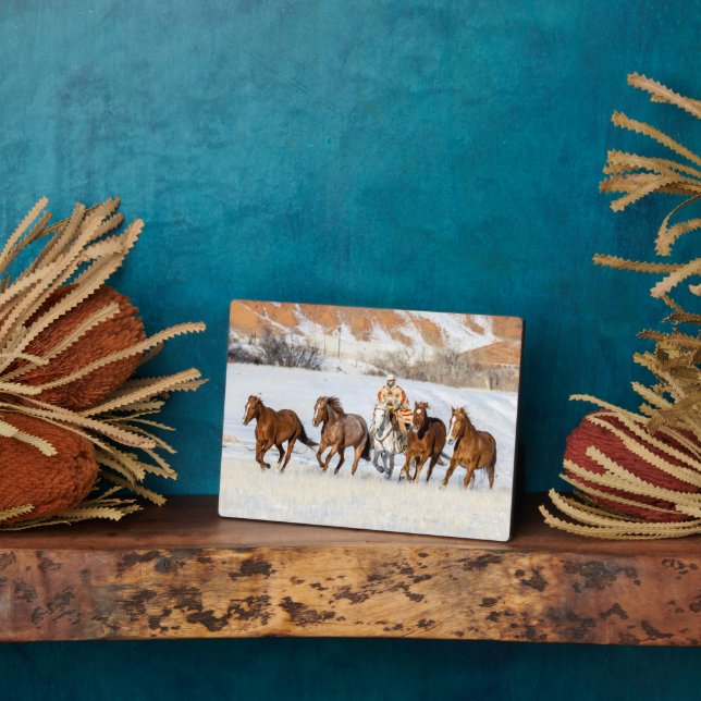 Placa Expositora Hideout Horse Ranch, Wrangler y Horses (Lado)