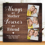 Placa Expositora Hija Rusa Personalizada 3 Foto Mamá<br><div class="desc">Sorpresa mamá este Día de la Madre con una placa fotográfica personalizada de 3. "Siempre mi madre, por siempre mi amigo" Personaliza esta placa madre con fotos, mensajes y nombres favoritos. Visita nuestra colección para ver los mejores regalos del día de mamá y regalos personalizados de mamá. DERECHOS RESERVADOS ©...</div>