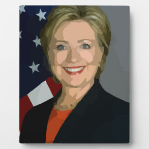 Placa Expositora hillary clinton