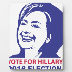 Placa Expositora hillary clinton 2016