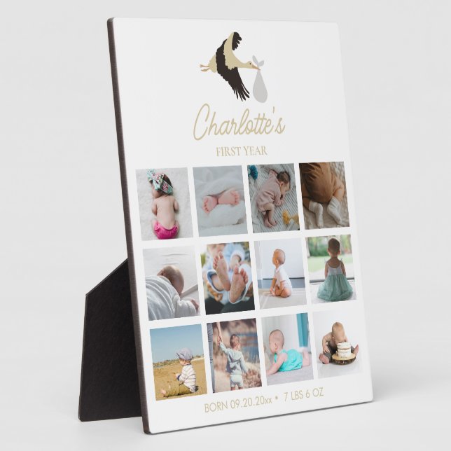 Placa Expositora Historias de nacimiento de bebé recién nacido en l (Lado)