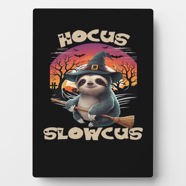 Placa Expositora Hocus Slowcus Sloth amantes del disfraz de Hallowe (Frente)