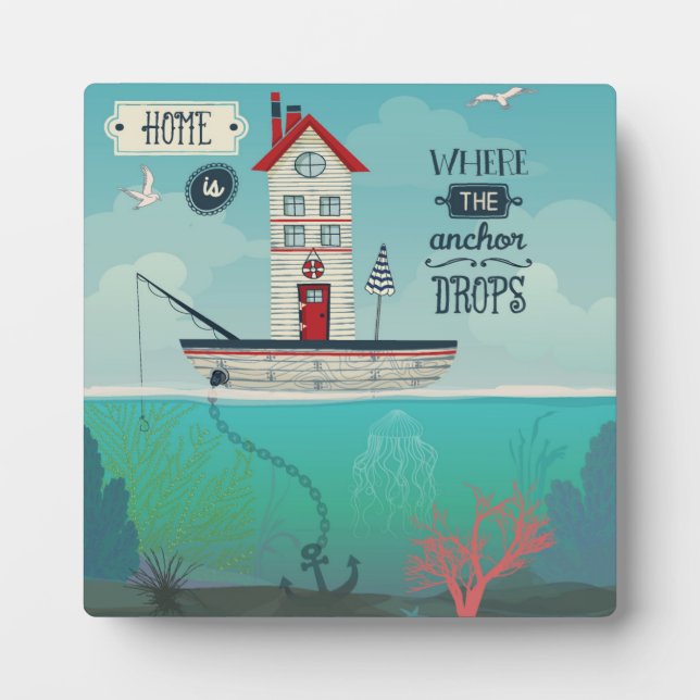 Placa Expositora Hogar Es Donde Cae El Ancla (Frente)
