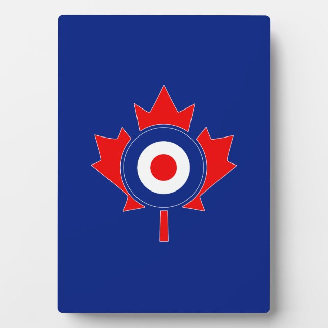 Placa Expositora Hoja de arce canadiense Roundel Mod (Frente)