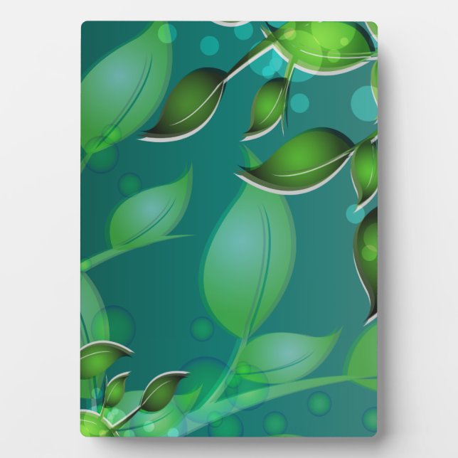 Placa Expositora Hojas de jardín frescas (Frente)