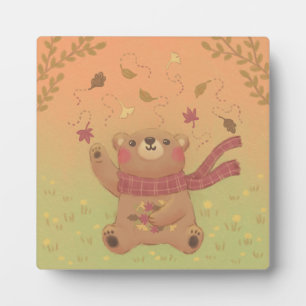 Placa Expositora Hojas de otoño de Teddy Bear