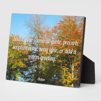 Placa Expositora Hojas otoñales y cielos azules - Personalizado