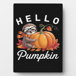 Placa Expositora Hola Calabaza - Tragamonedas de otoño con hojas de