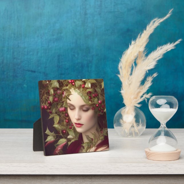 Placa Expositora Holly Berries Hermosa Mujer Festín (in situ)