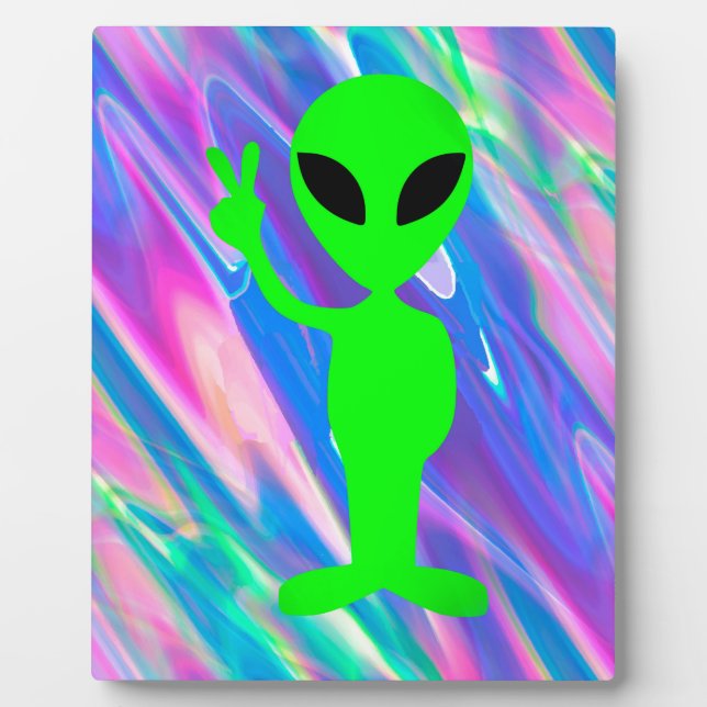 Placa Expositora holograma alienígena (Frente)