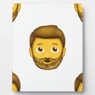 Placa Expositora hombre barbudo de emoji