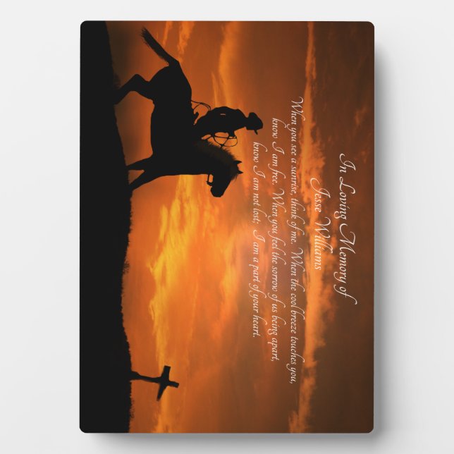 Placa Expositora Homenaje conmemorativo a Cowboy Espiritual (Frente)