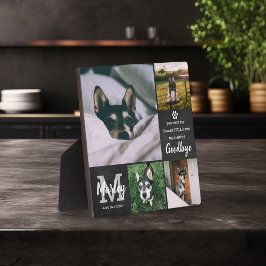 Placa Expositora Homenaje conmemorativo personalizado para mascotas