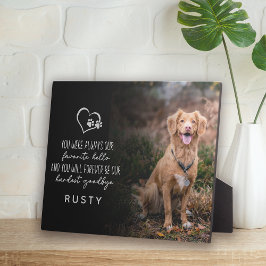 Placa Expositora Homenaje favorito de Mascota de Adios Difícil