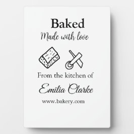 Placa Expositora Horneado con la panadería de amor el negocio agreg