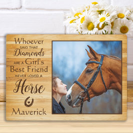 Placa Expositora Horse Lover Chica mejor amigo Keepsake foto