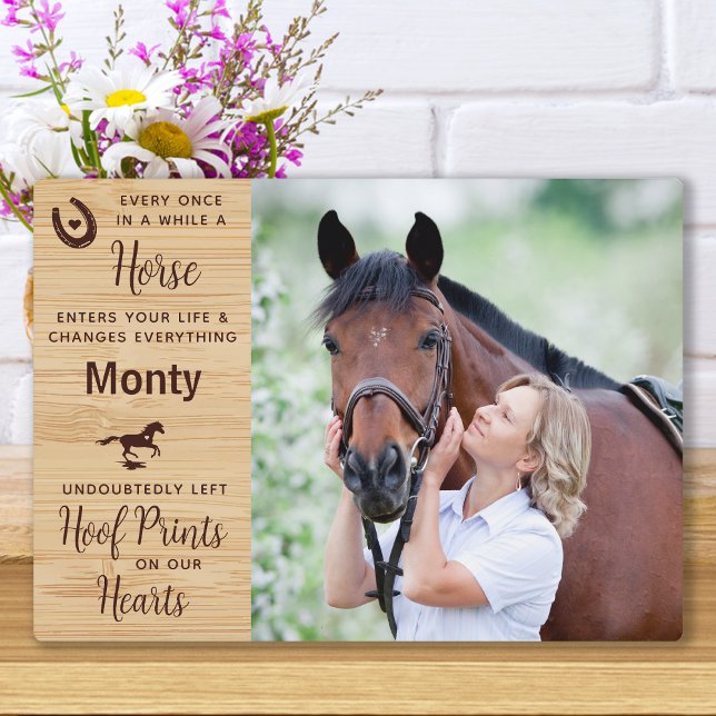 Placa Expositora Horse Memorial Equestrian Keepsake (Subido por el creador)