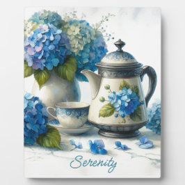 Placa Expositora Hortensias Azules Beben y Serenidad