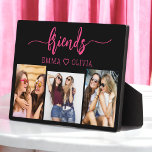 Placa Expositora Hot Pink Friends 3 Photo Friendage Collage<br><div class="desc">Celebra tu amistad con el Collage de fotos Keepsake Plaque de los Hot Pink Besties Friends 3. Esta placa vibrante y personalizada presenta un elegante diseño rosa caliente, mostrando un bonito collage de tres preciadas fotos. Diseñado con materiales de alta calidad, es perfecto para exhibirse en un escritorio, una estantería...</div>