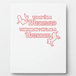 Placa Expositora Hoy soy Sirenita mañana seré Unicornio