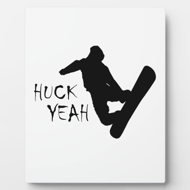 Placa Expositora Huck Yeah (Snowboarding) (Frente)