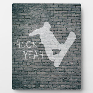 Placa Expositora Huck Yeah (Snowboarding)