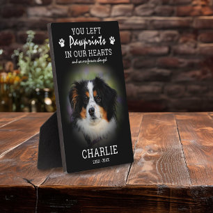 Placa Expositora Huella de mascota en nuestro memorial de mascotas