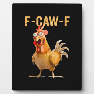 Placa Expositora Humor Divertido Gótico Cuervo F-Caw-F
