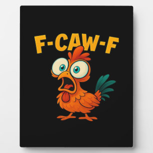 Placa Expositora Humor Gracioso Cuervo F-Caw-F Gótico