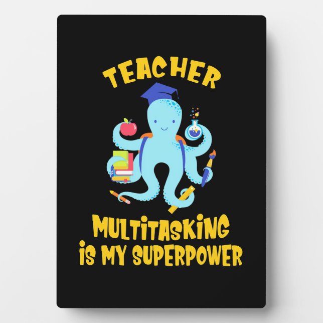 Placa Expositora Humor multitarea del profesor (Frente)