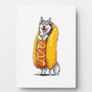 Placa Expositora Husky de perro caliente � Disfraz divertido de com