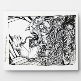 Placa Expositora Huyendo de terror de una habitación vacía...