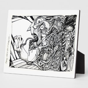 Placa Expositora Huyendo de terror de una habitación vacía...