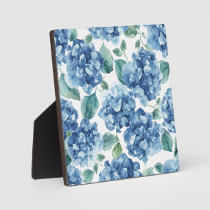 Placa Expositora Hydrangea Blues Patrón de flores de acuarela
