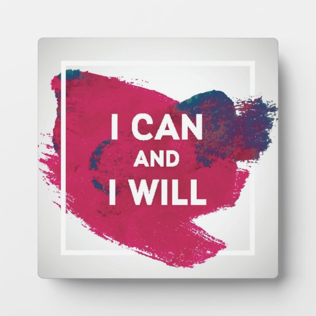 Placa Expositora I Can and I Will (Frente)