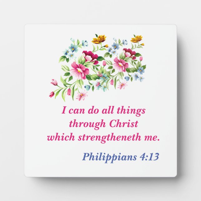 Placa Expositora I Can Do All Things Through Christ! (Frente)