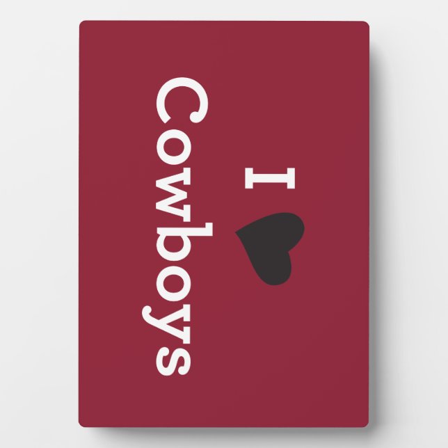 Placa Expositora I Love Cowboys (Frente)