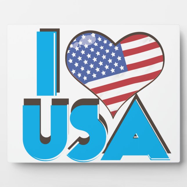 Placa Expositora I Love USA Retro 80 (Frente)