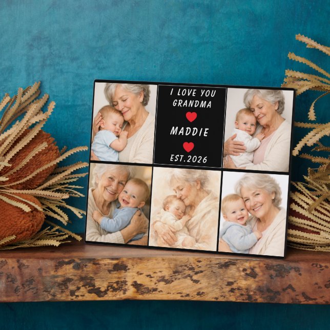 Placa Expositora I Love You Grandma | Grandparents Day (Lado)